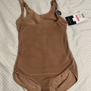 Tan Shaping Bodysuit with Adjustable Straps
